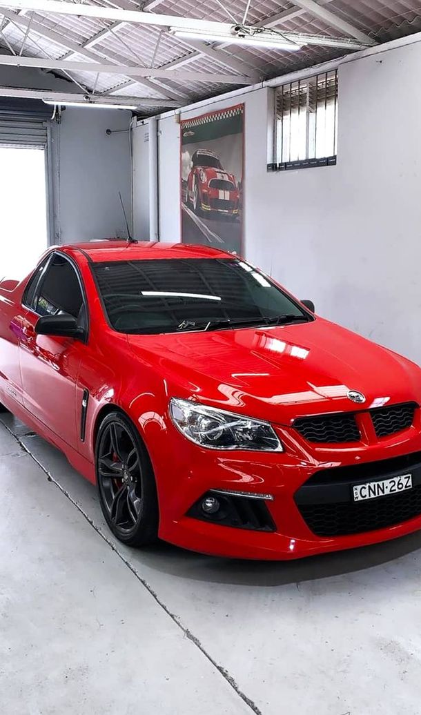 Red BMW with ceramic coating finish