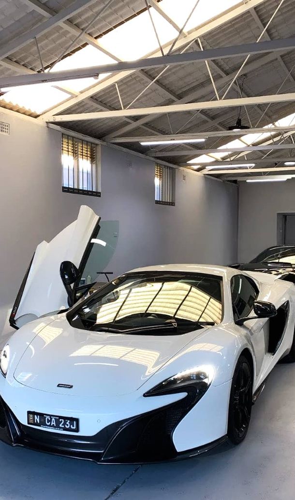 White McLaren ceramic coating result